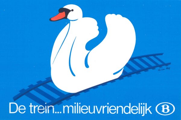 Julian Key, ‘De trein...milieuvriendelijk’, NMBS, 1979. © Train World Heritage